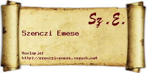 Szenczi Emese névjegykártya